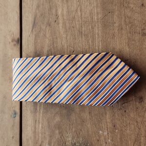 Go Vols! Orange and blue striped  vintage tie